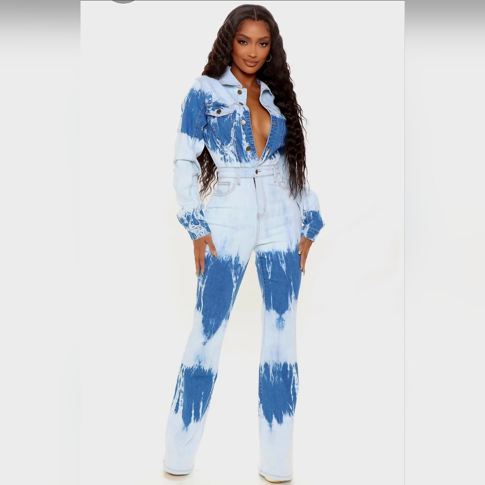 NWT Denim Jumpsuit